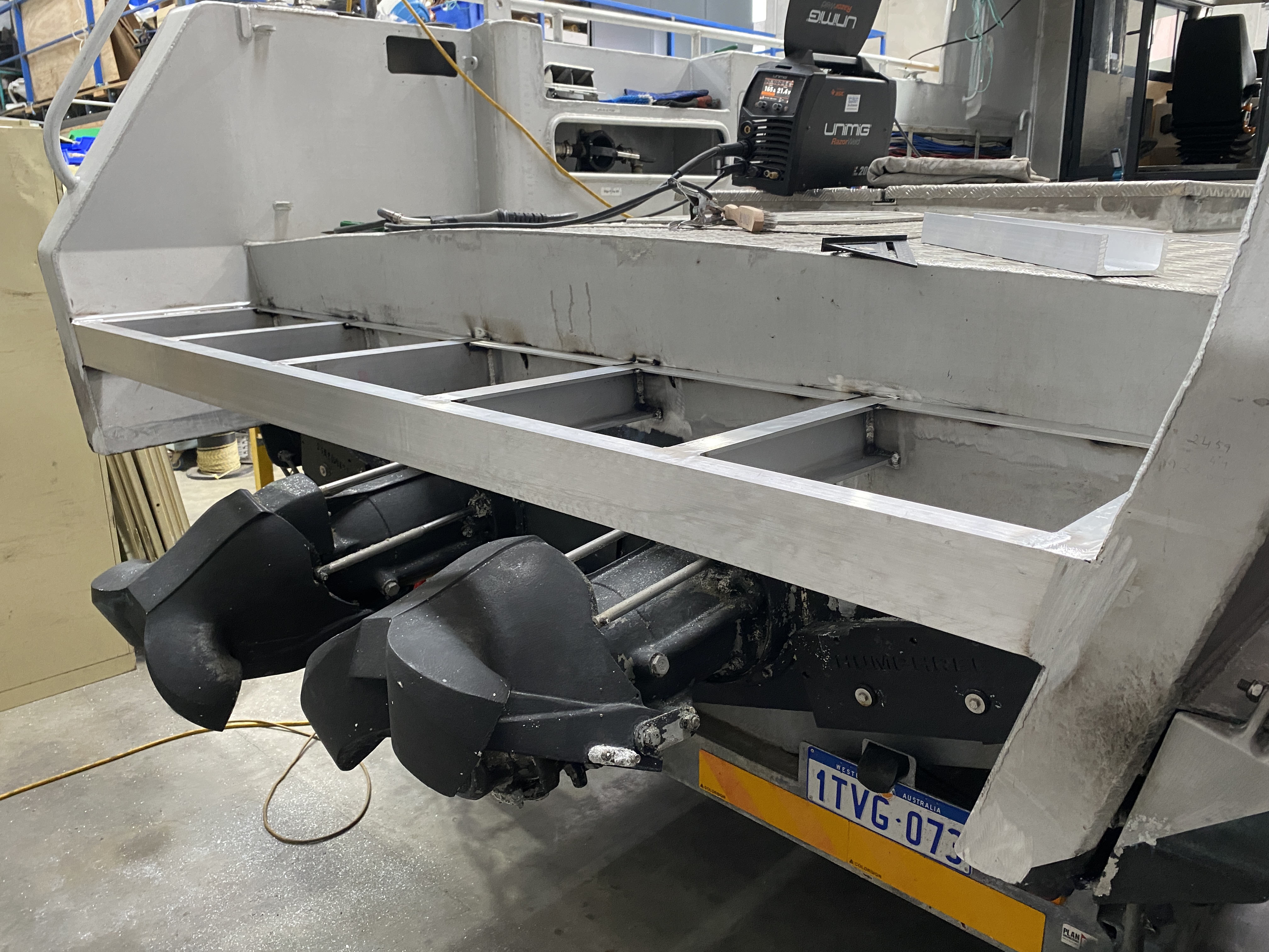 Aluminium fabrication work in progress