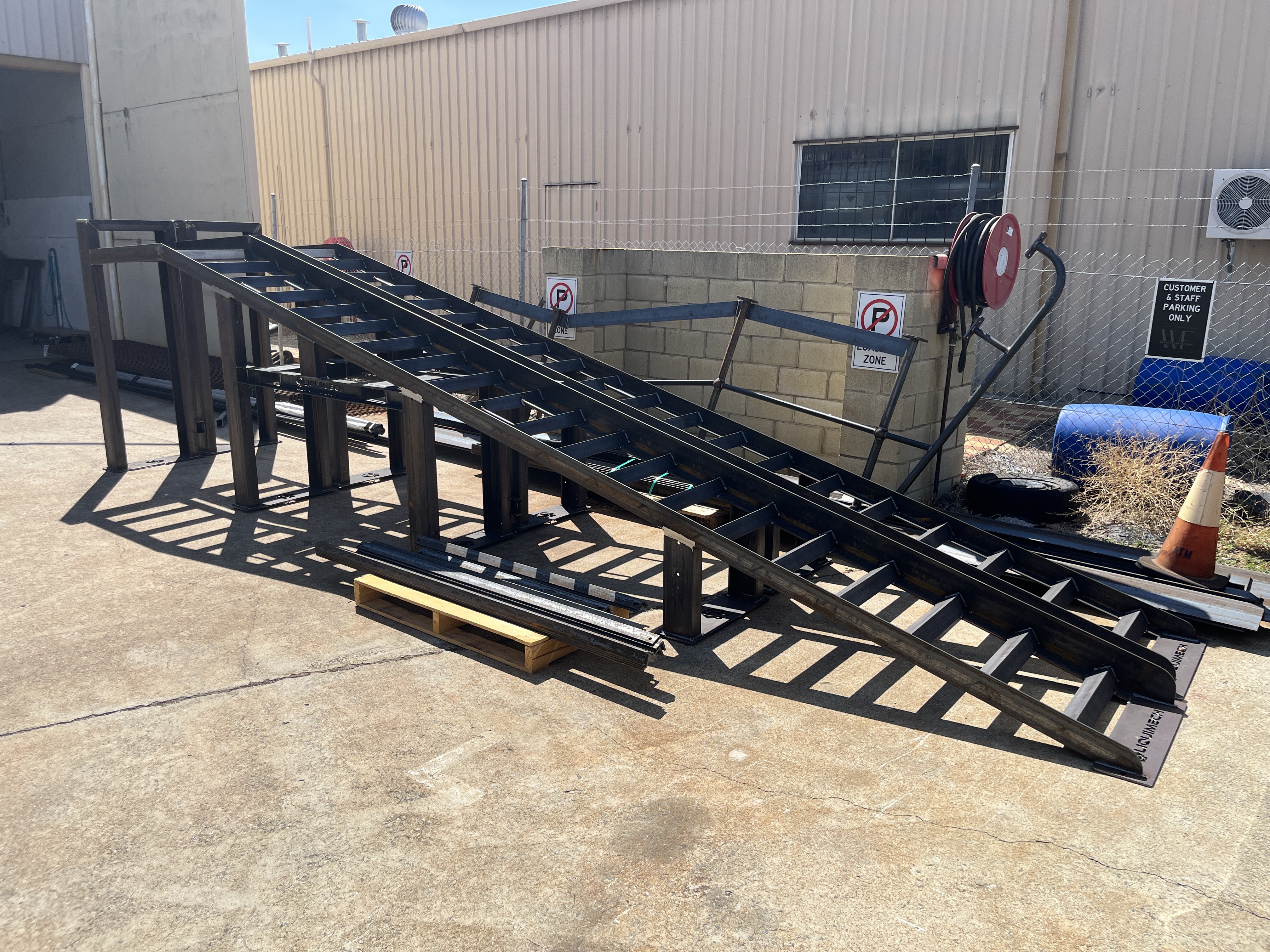 Steel ramps and frame fabrication
